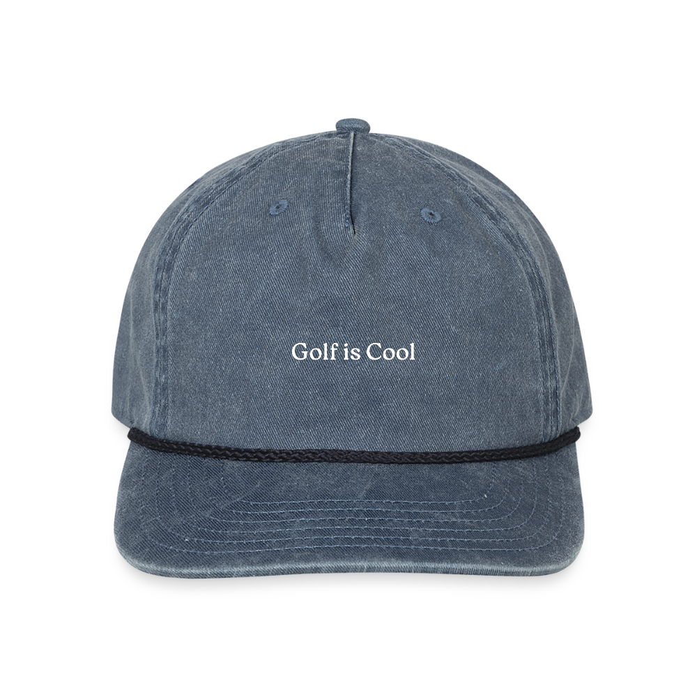 Vintage Washed Rope Cap - washed navy