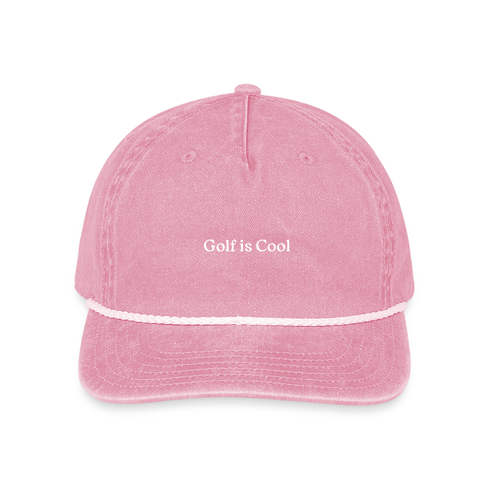 Vintage Washed Rope Cap - washed pink