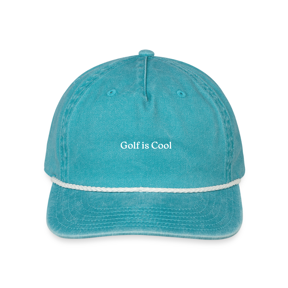 Vintage Washed Rope Cap - faded turquoise