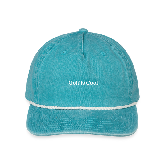Vintage Washed Rope Cap - faded turquoise
