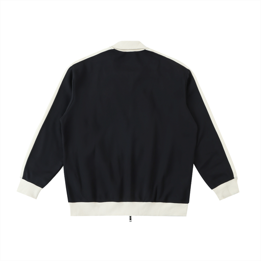 Snow Day Contrast Trim Stand Collar Jacket