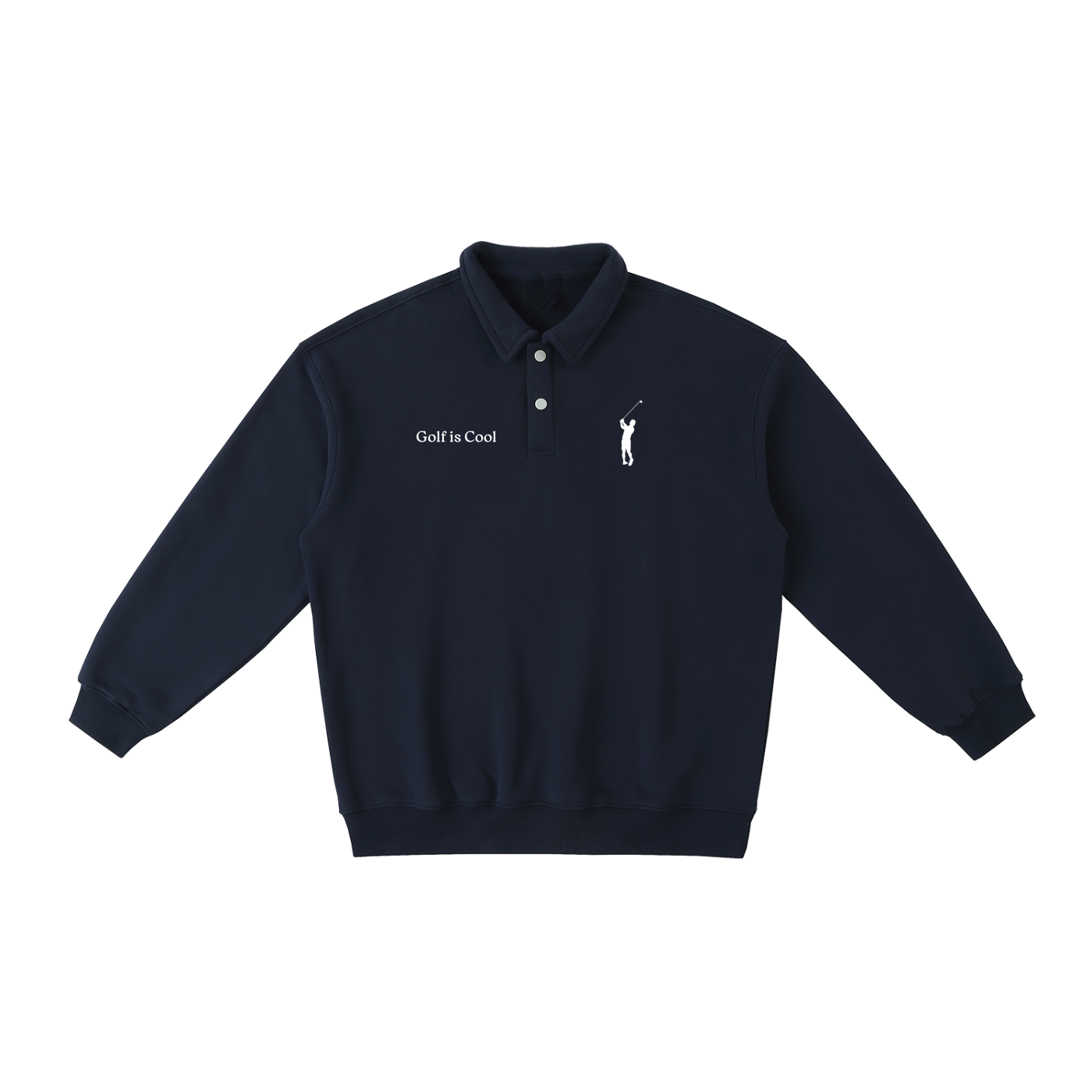 Golf is Cool Heavyweight Polo-Collar Sweatshirt
