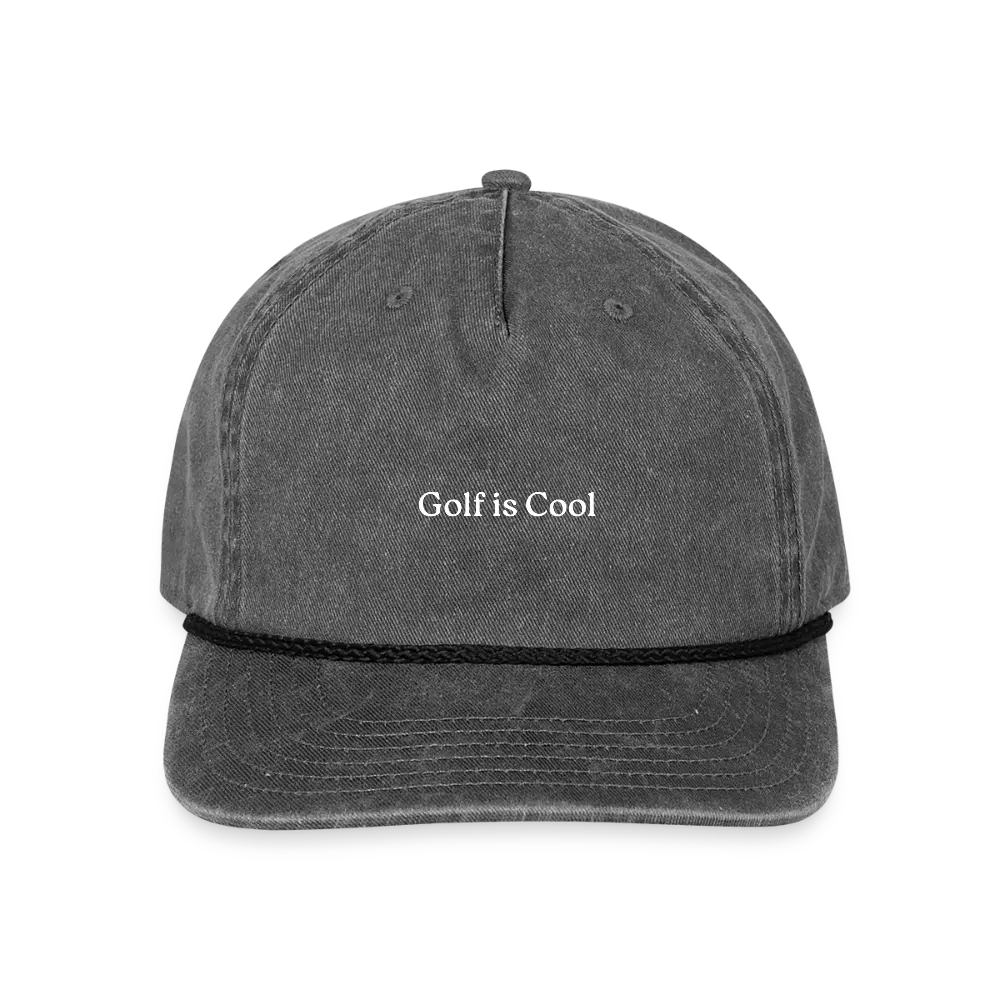 Vintage Washed Rope Cap - washed black