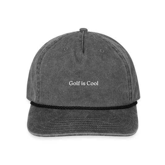 Vintage Washed Rope Cap - washed black