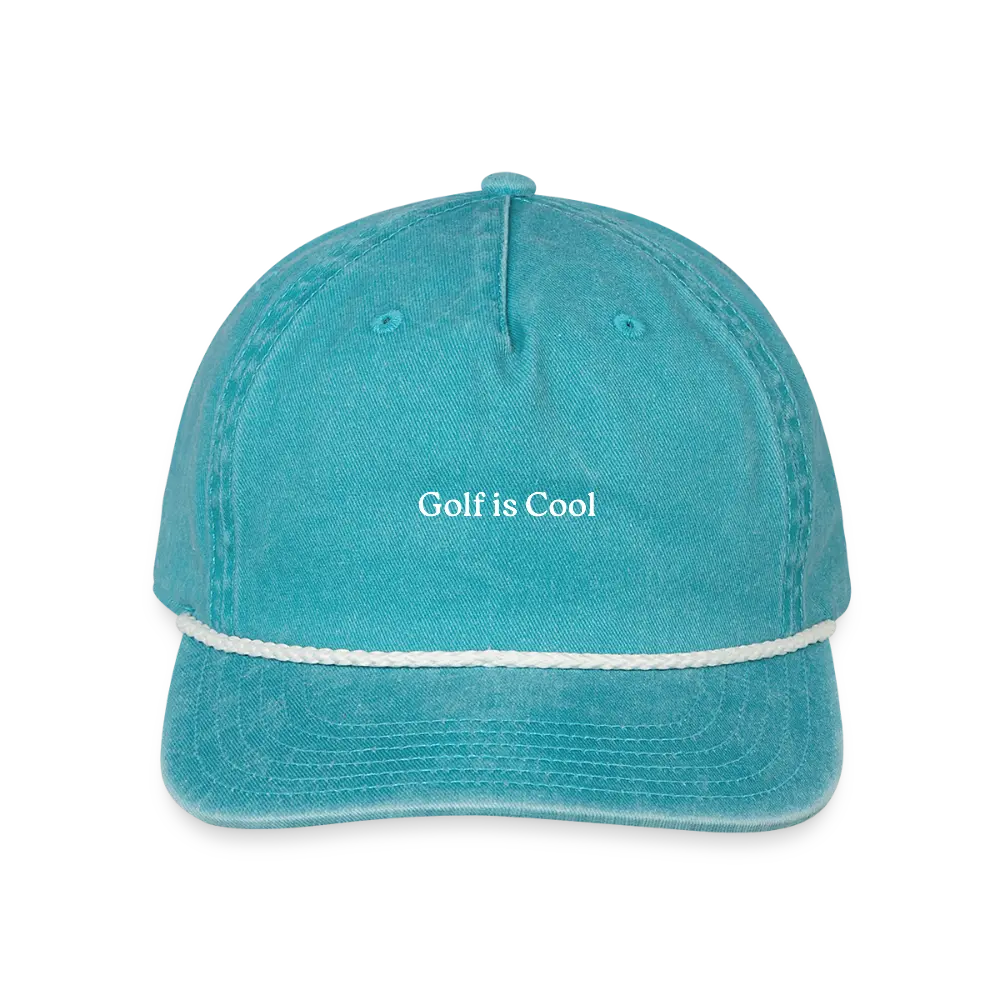 Vintage Washed Rope Cap - faded turquoise