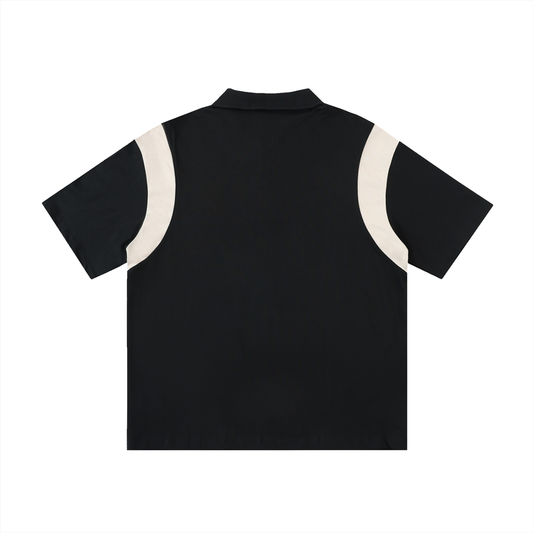 Essentials Contrast Panel Cotton Polo Shirt