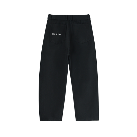 Essentials Seam Belted Curved-Blade Pants