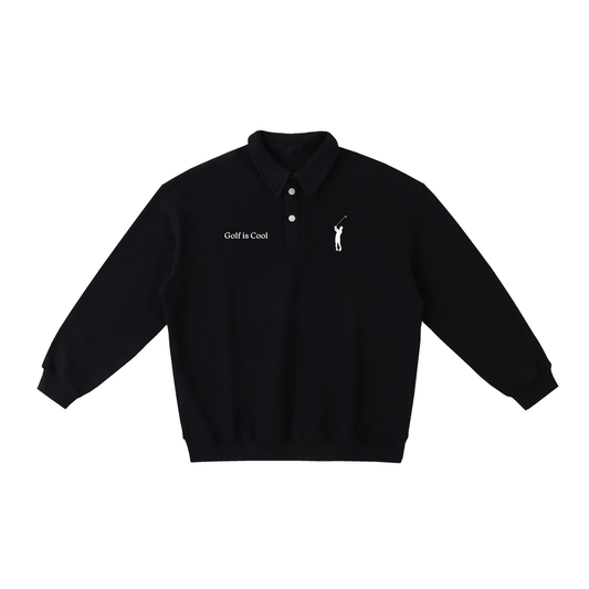 Golf is Cool Heavyweight Polo-Collar Sweatshirt
