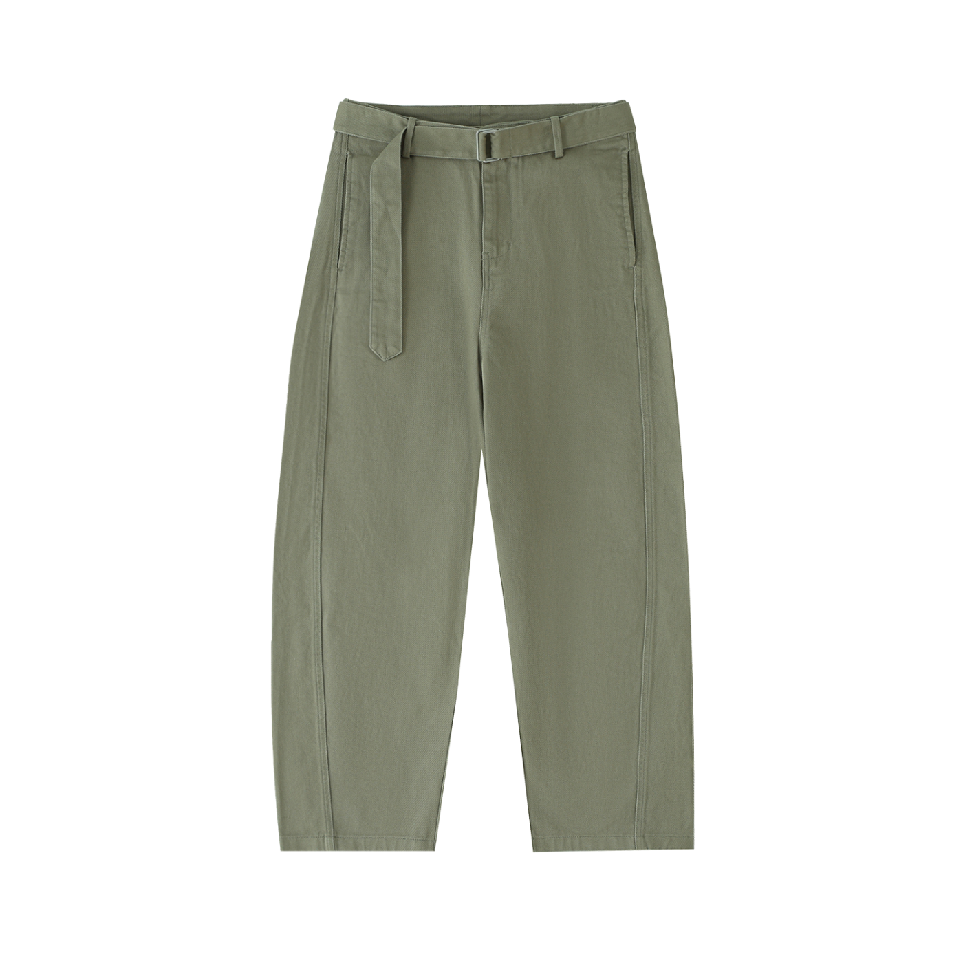 Essentials Seam Belted Curved-Blade Pants