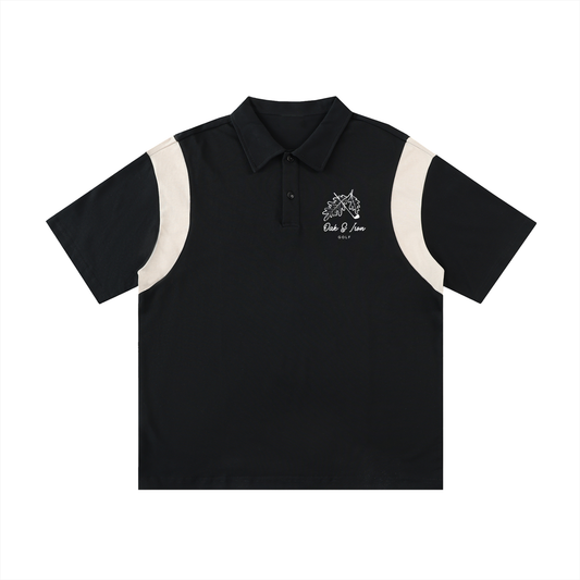 Essentials Contrast Panel Cotton Polo Shirt